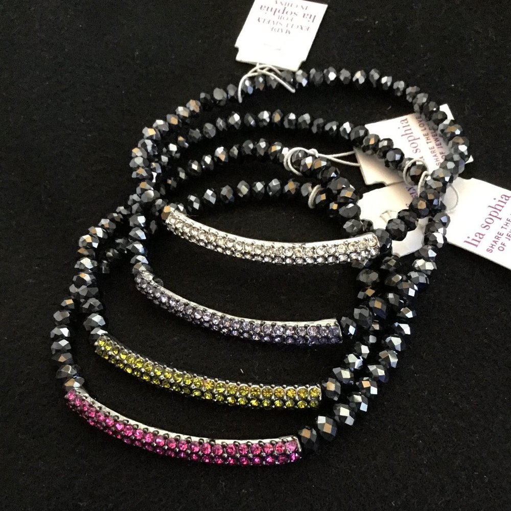Lia Sophia Ionize Set of 4 Stretch Bracelet